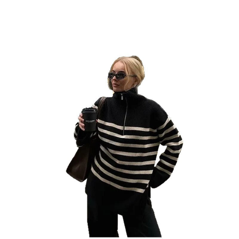 Pull en tricot pour femmes avec col montant de Chic und Stil