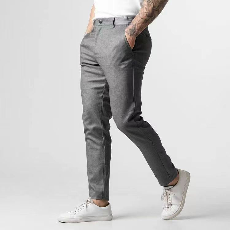 Fashion chinos pants for men with elastic waistband and practical pockets Chic and Style