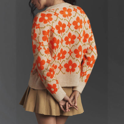 Dames fleurs motif cardigan Chic und Stil