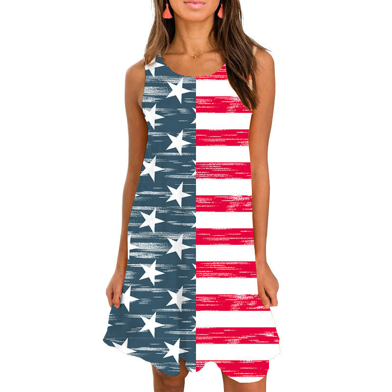 Femmes Robe A-ligne Patriotique Chic und Stil