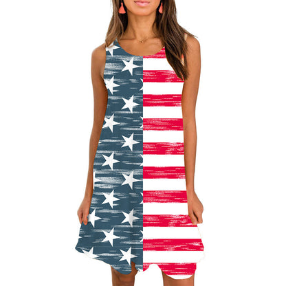 Femmes Robe A-ligne Patriotique Chic und Stil