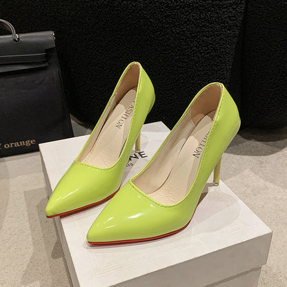 Dames Élégantes Talons Hauts avec embout pointu et talon transparent Chic und Stil