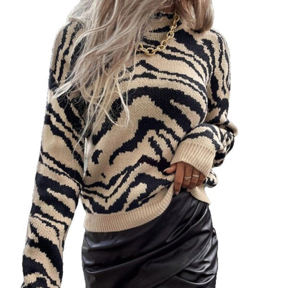Pull moderne pour femmes avec motif zèbre Chic und Stil