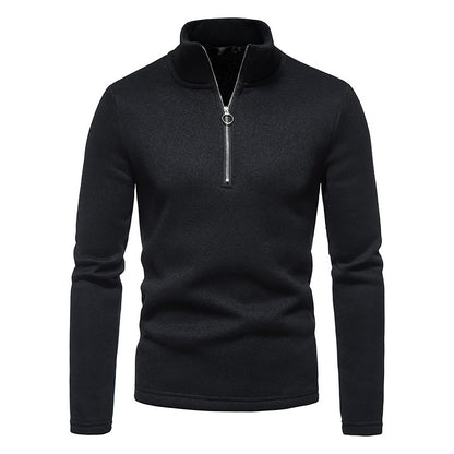 Pull sportif pour hommes avec col montant et fermeture éclair innovante Chic und Stil