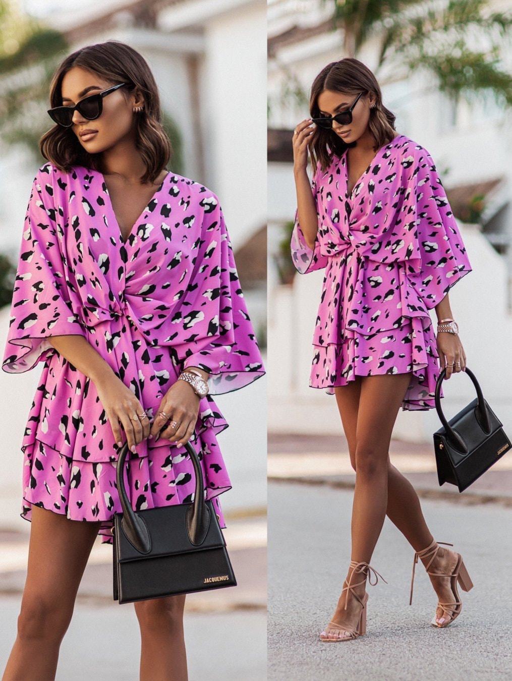 Robe Mini Floral à Couches Chic und Stil