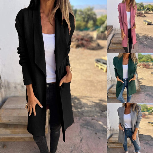 Dames élégant Cardigan en matériau doux et coupe décontractée Chic und Stil