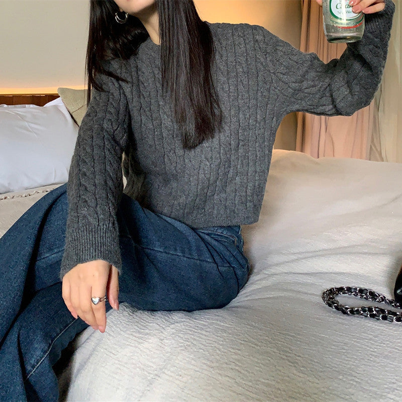 Pull-over en tricot épais pour femmes avec motif texturé et coupe décontractée Chic und Stil