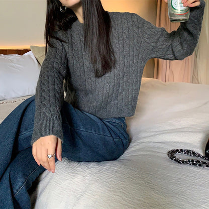 Pull-over en tricot épais pour femmes avec motif texturé et coupe décontractée Chic und Stil