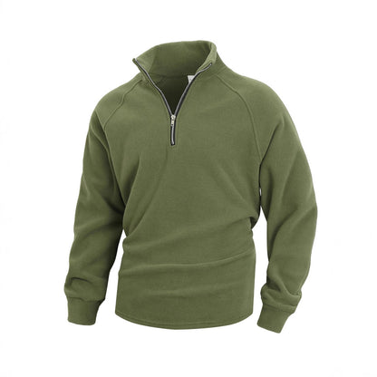Men's fleece pullover with half-zip Chic und Stil