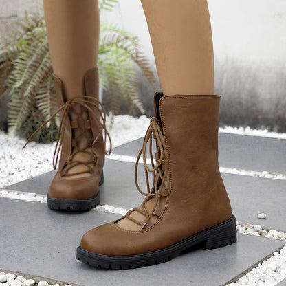 Bottes à lacets pour femmes avec conception ouverte Chic und Stil