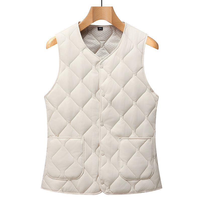 Dames gilet matelassé avec grandes poches et coupe tendance Chic und Stil
