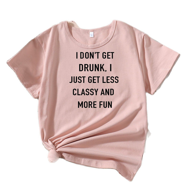 Dames Casual Humour Citation T-shirt Chic und Stil