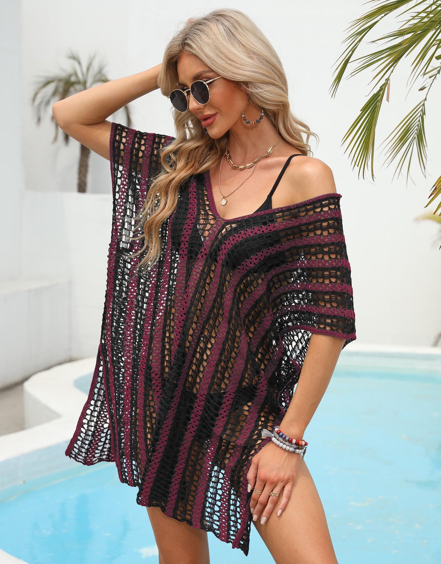 Tunique de plage au crochet pour femmes Chic und Stil