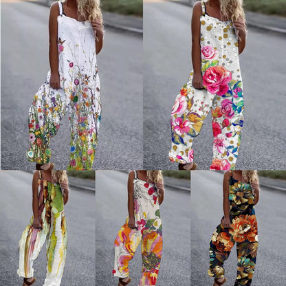 Combinaison artistique à imprimé floral pour femmes Chic und Stil