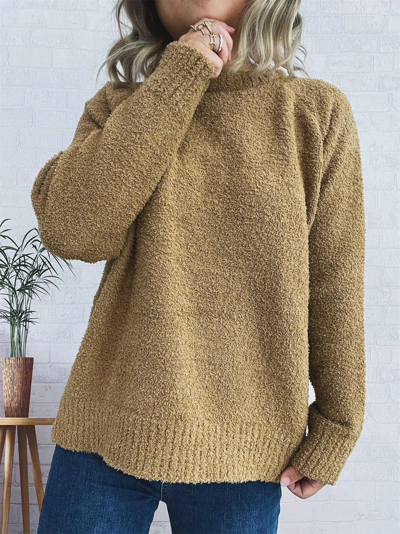 Pull en tricot chauffant pour femmes avec coupe décontractée et design structuré Chic und Stil