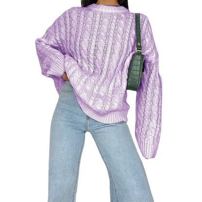 Pull en grosse maille pour femmes avec un motif torsadé raffiné en matériau doux Chic und Stil