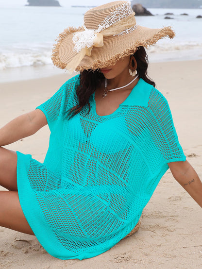 Ladies Lightweight Crochet Swimsuit Cover Top Tunic Chic and Style