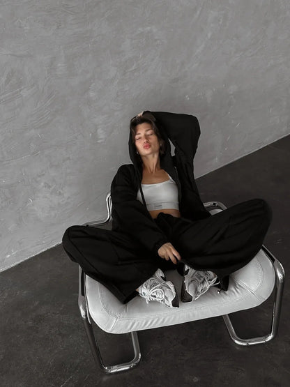 Dames confortable Survêtement oversize Chic und Stil