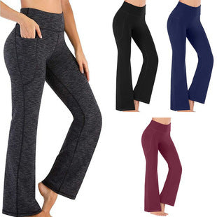 High-waisted bootcut yoga pants for women with practical pockets Chic and Style
