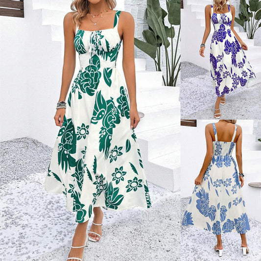 Robe midi d'été à motifs floraux Chic und Stil