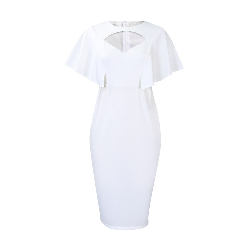 Robe crayon femme avec des manches volumineuses et des détails découpés Chic und Stil