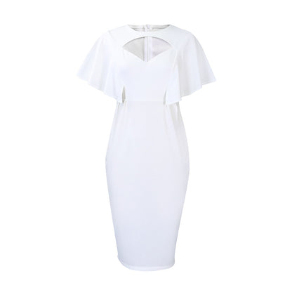 Robe crayon femme avec des manches volumineuses et des détails découpés Chic und Stil