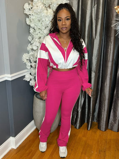 Dames Ensemble sportif deux pièces avec veste cropped et leggings ajustés Chic und Stil