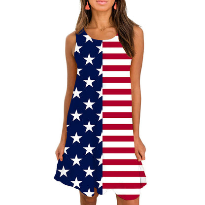 Femmes Robe A-ligne Patriotique Chic und Stil