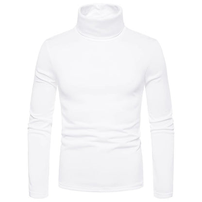 Pull à col roulé pour hommes en mélange de coton de haute qualité avec coupe ajustée Chic und Stil
