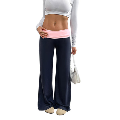 Loose sports pants for women with a high waist and comfortable elastane Chic and Style
