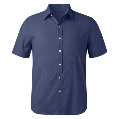 Chemise à manches courtes pour hommes avec une structure fine et une poche poitrine Chic und Stil