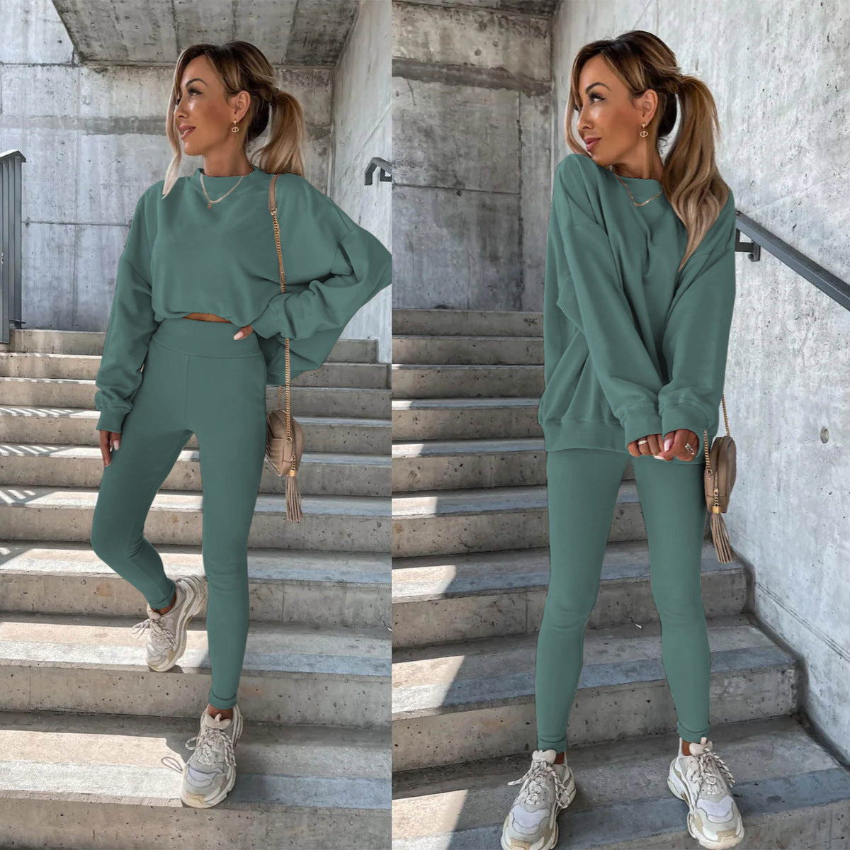 Women's comfortable sport-loungewear with wide sleeves, chic and stylish