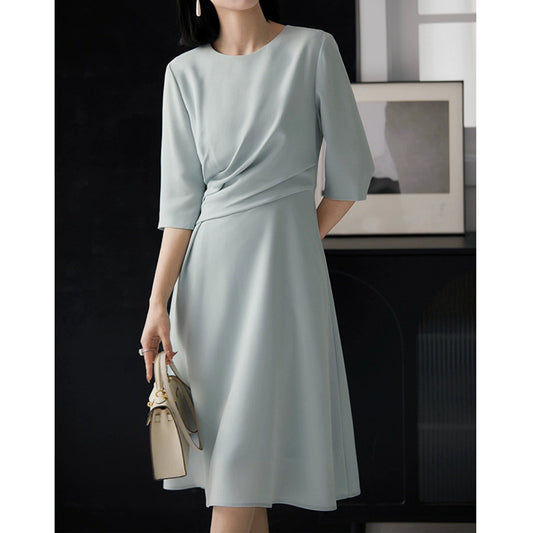 Robe midi élégante à torsion avant pour femme Chic und Stil