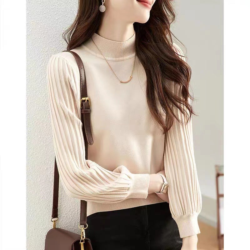 Pull élégant pour femmes avec des manches tricotées hautes Chic und Stil