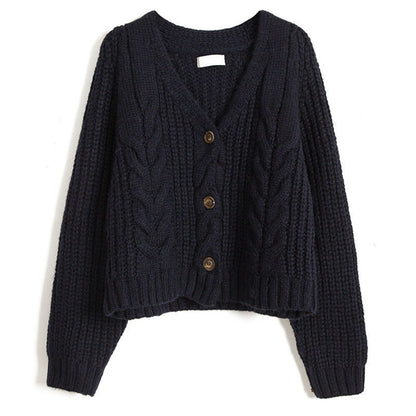 Ladies cozy knit pullover with decorative cable pattern Chic and Style