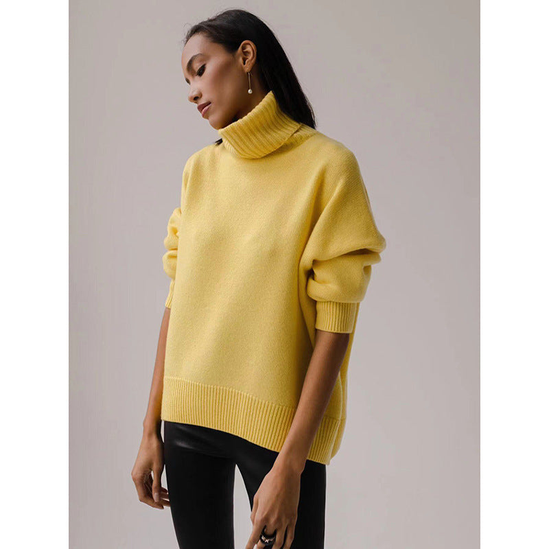 Pull à col loop pour femmes en matériau doux Chic und Stil