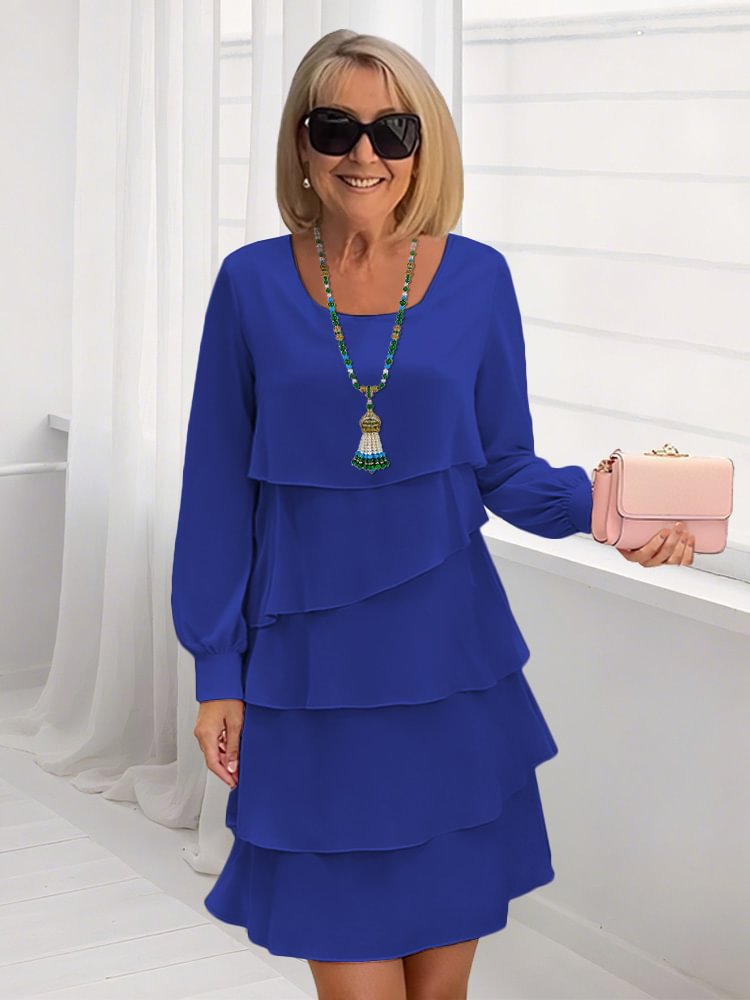 Robe tendance pour femmes avec couches et manches longues Chic und Stil