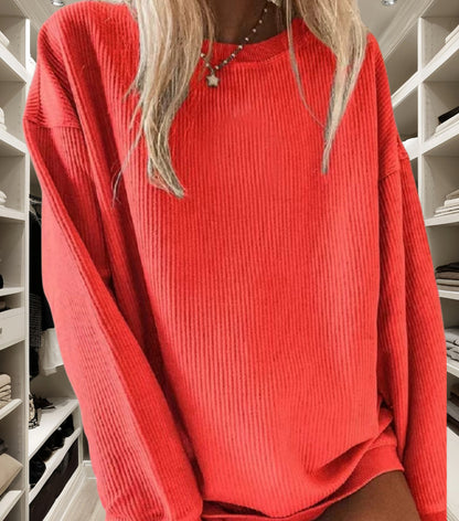 Pull en rib jersey décontracté pour dames avec coupe ample Chic und Stil