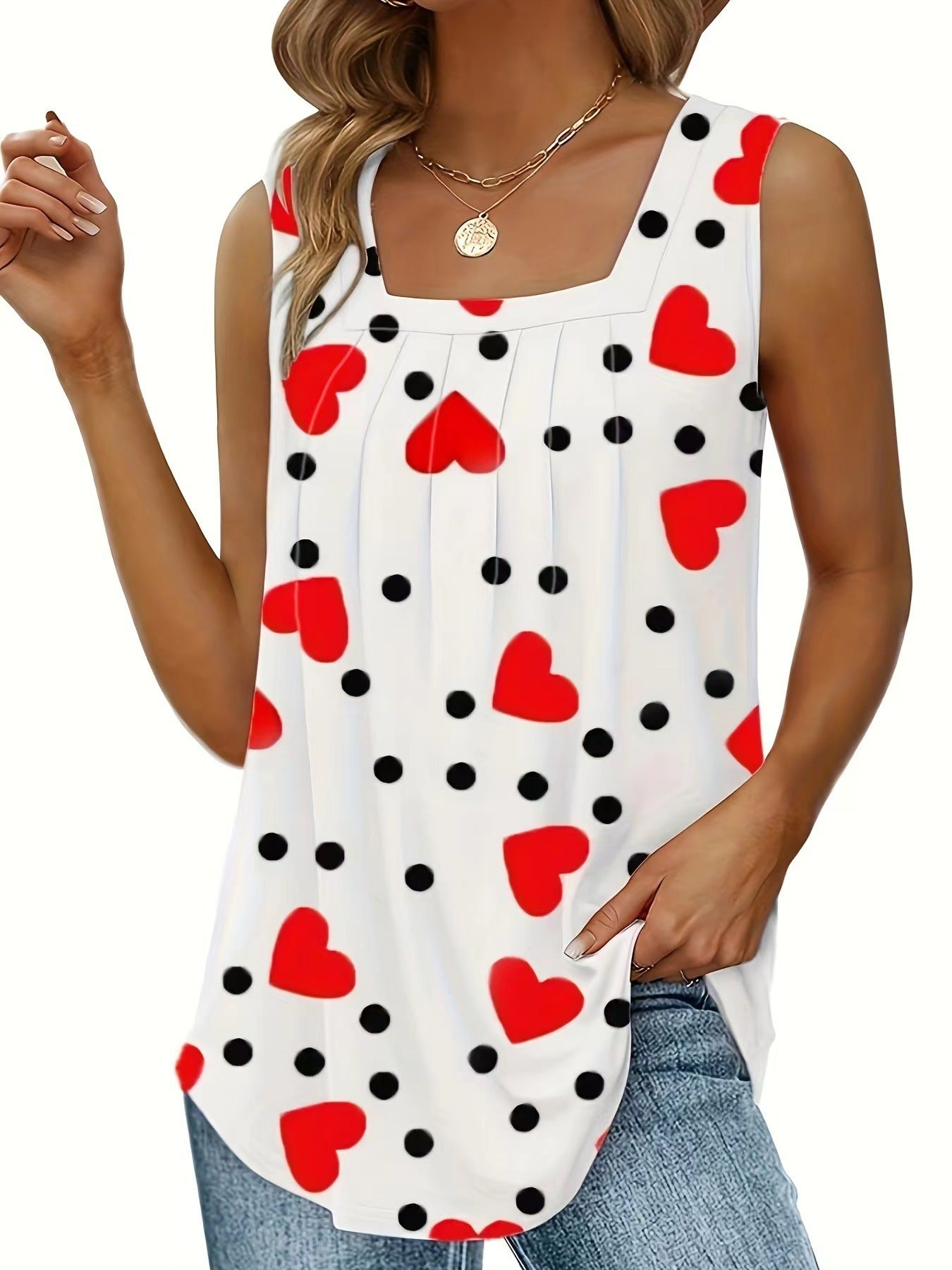 Dames Haut à imprimé chaîne tendance Chic und Stil