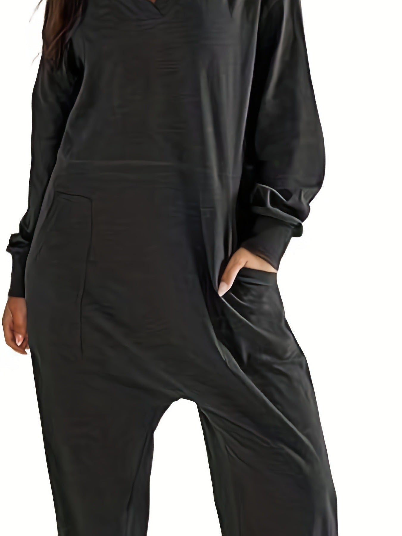 Dames combinaison décontractée avec poches pratiques et décolleté en V élégant Chic und Stil