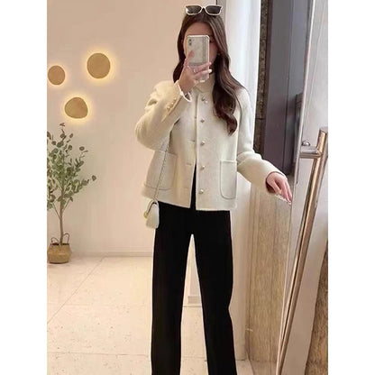 Veste texturée à boutons pour femmes avec boutons décoratifs Chic und Stil