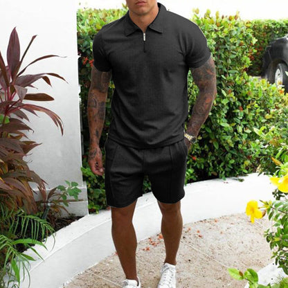 Hommes Ensemble de polo et de shorts de loisirs confortable Chic und Stil