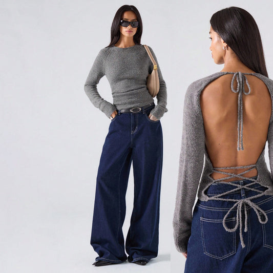 Pull en tricot pour femmes avec ourlet côtelé et coupe confortable Chic und Stil