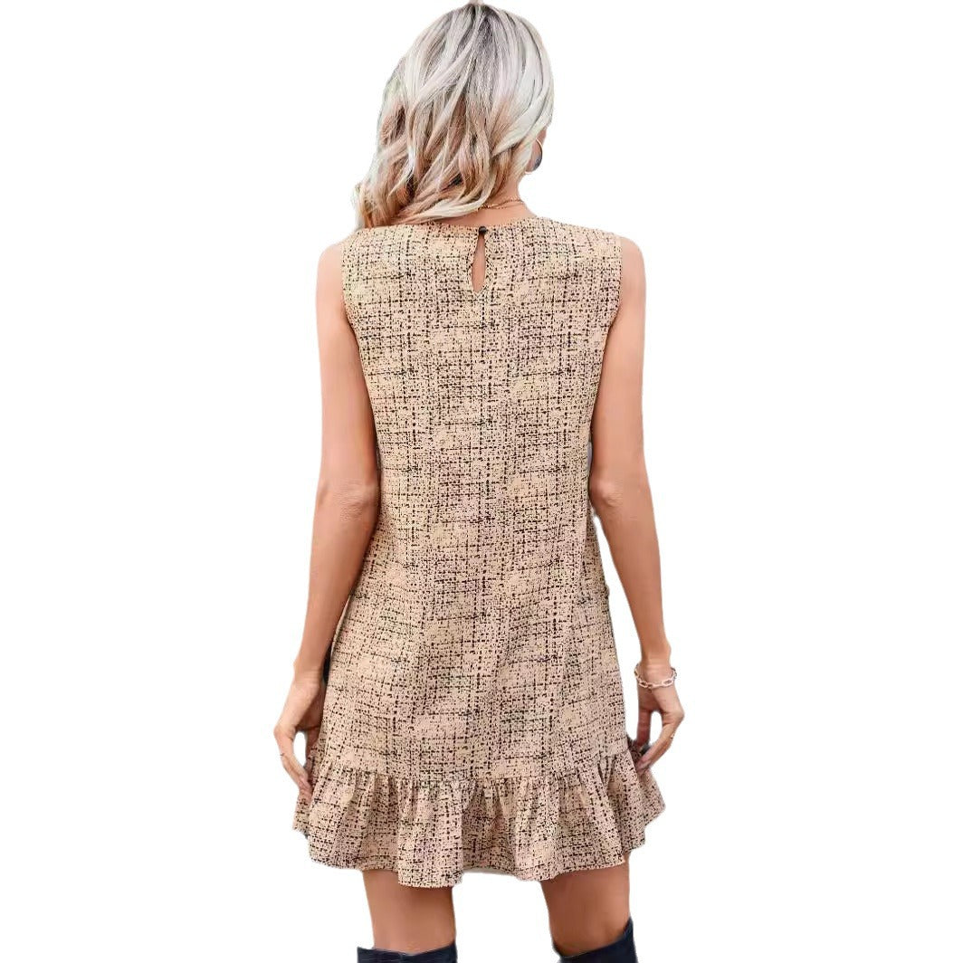 Robe mini structurée pour dames avec ourlet volant Chic und Stil