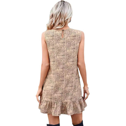 Robe mini structurée pour dames avec ourlet volant Chic und Stil