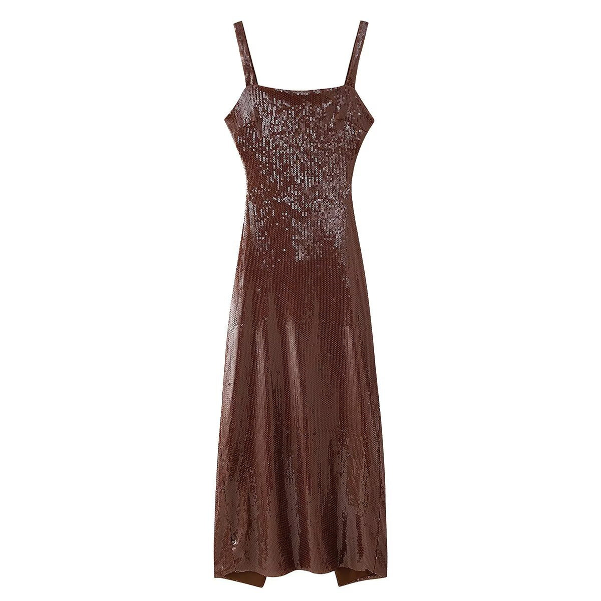Robe maxi à sequins pour femmes avec design sans bretelles et coupe élégante Chic und Stil