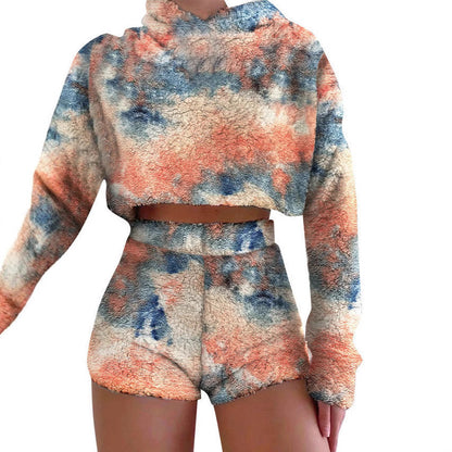 Dames ensemble confortable de hoodie et de shorts Chic und Stil