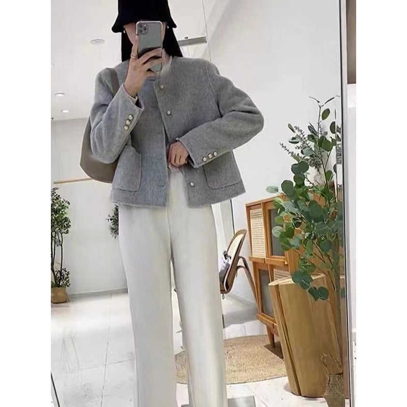 Veste texturée à boutons pour femmes avec boutons décoratifs Chic und Stil