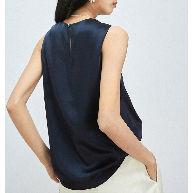 Top Satin à Col Halter Élégant Chic und Stil