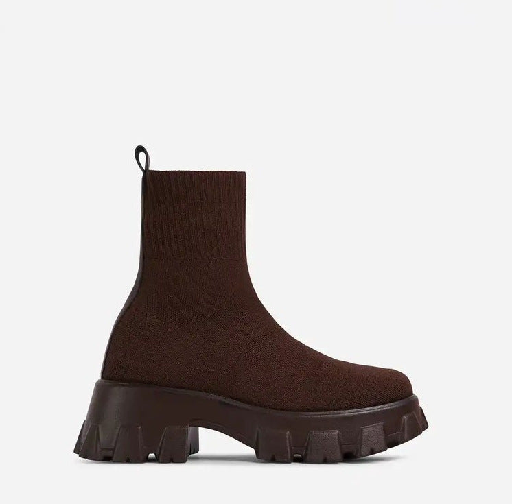 Bottes tendance pour femmes avec tige haute et plateforme robuste Chic und Stil